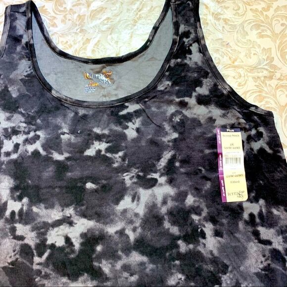 Terra & Sky Tank Top Camo Modal Rayon Fitted Sexy Soft Stretchy Sz 2X NWT - Picture 2 of 5